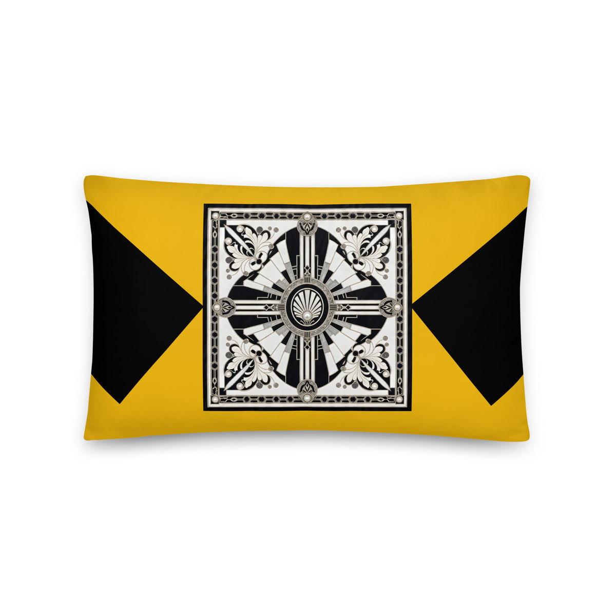 Sunburst Medallion Yellow Cushion Cover