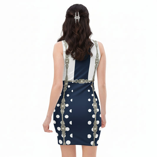 Vertical Rhinestone UPF50+ Bodycon Dress