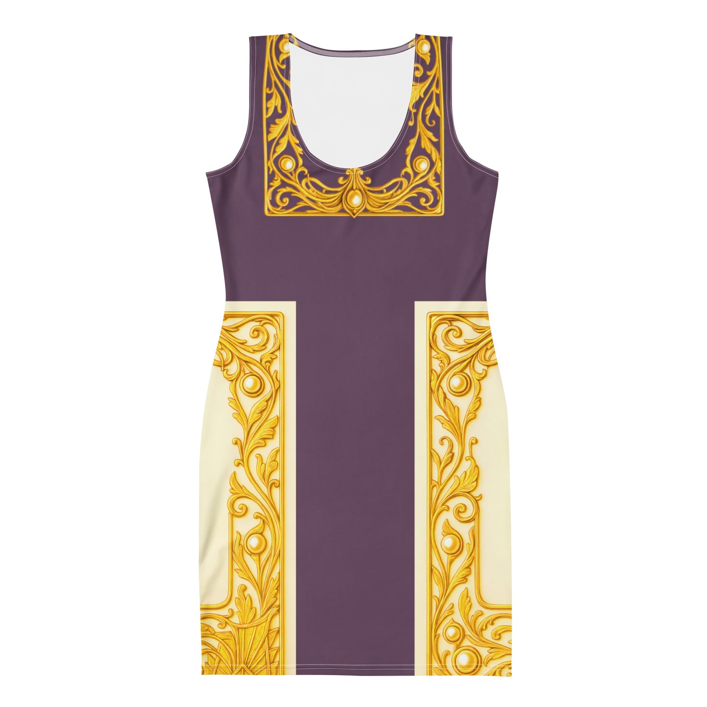 Baroque Royal UPF50+ Bodycon Dress Plum