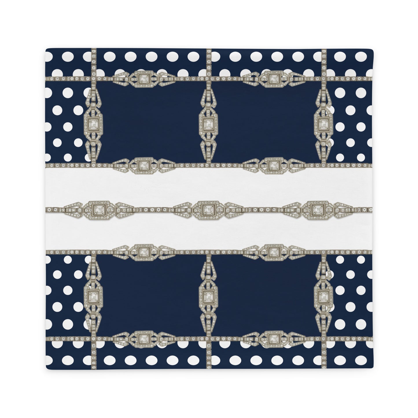 Art Deco Jewel Lattice Cushion Cover