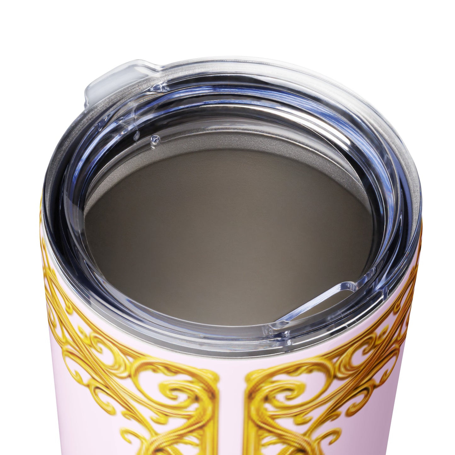 Ornate Tapered Stainless Steel Tumbler