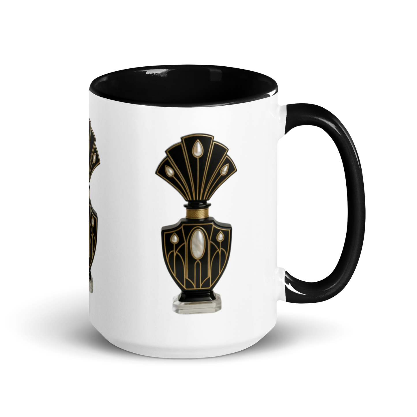 Art Deco Perfume Mug - Cockatoo White 15 oz
