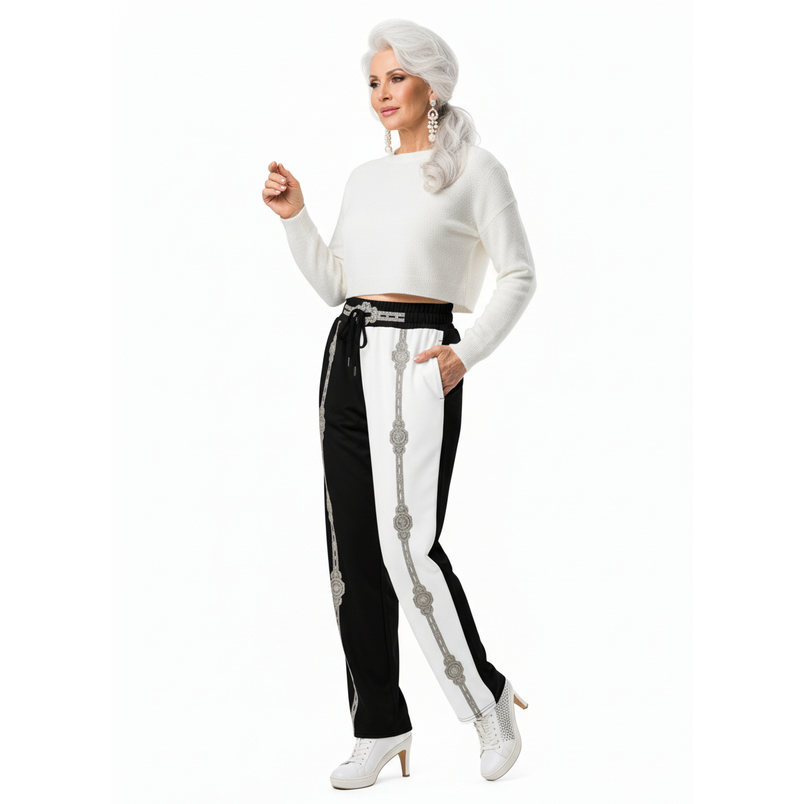 Unisex Two-Tone Wide-leg joggers