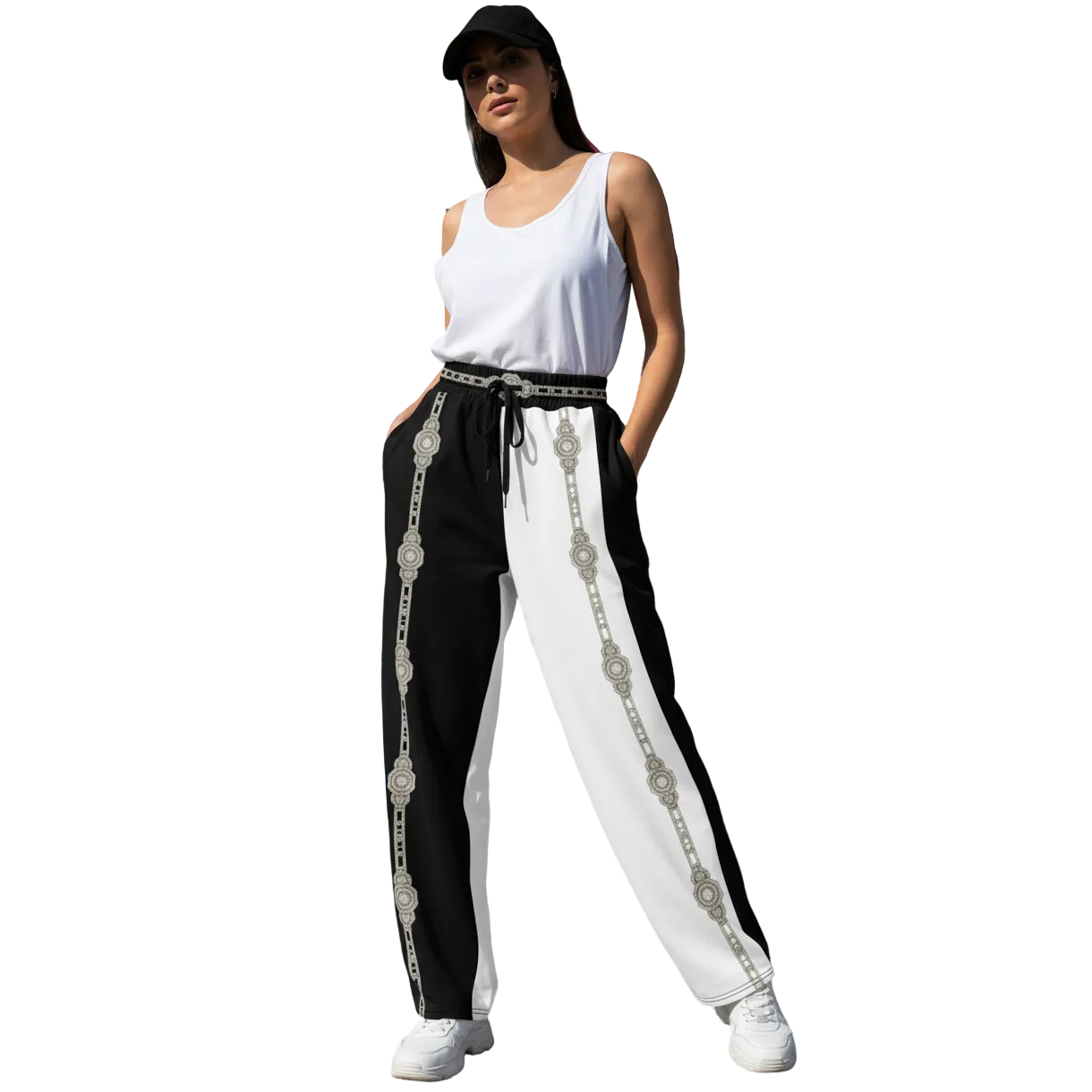 Unisex Two-Tone Wide-leg joggers