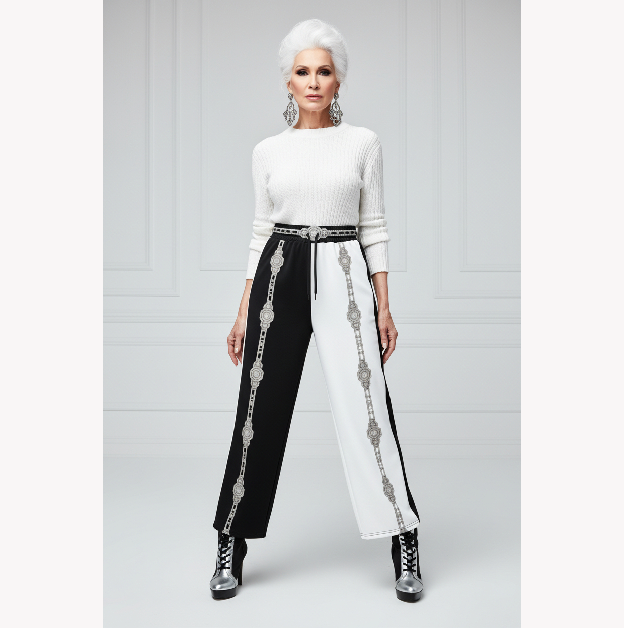 Unisex Two-Tone Wide-leg joggers