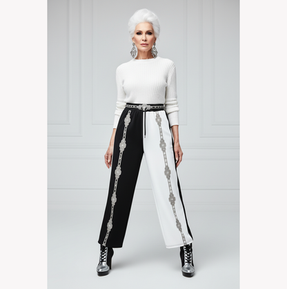 Unisex Two-Tone Wide-leg joggers