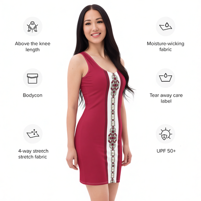 Ruby Jewel Panel UPF50+ Bodycon Dress