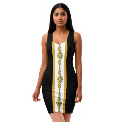 Gold Jewel Panel UPF50+ Bodycon Dress