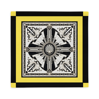 Sunburst Medallion Yellow Cushion Cover