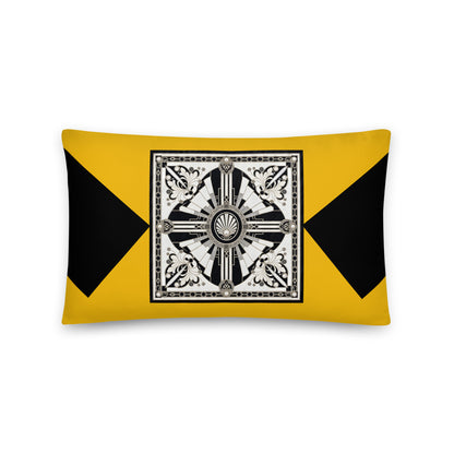 Sunburst Medallion Yellow Cushion Cover