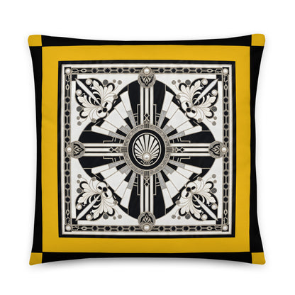 Sunburst Medallion Yellow Cushion Cover