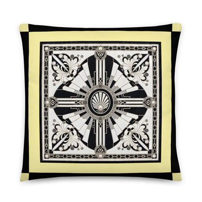 Sunburst Medallion Yellow Cushion Cover