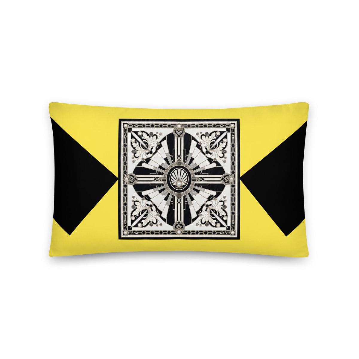 Sunburst Medallion Yellow Cushion Cover