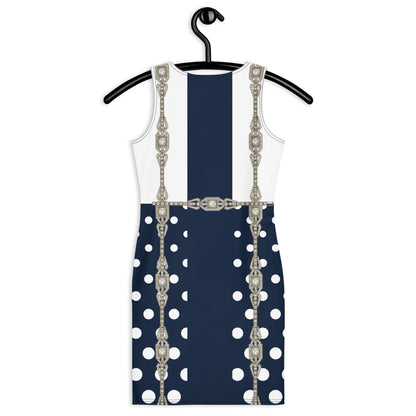 Vertical Rhinestone UPF50+ Bodycon Dress