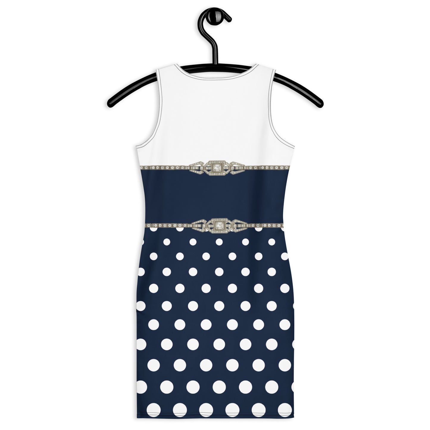 Geometric Rhinestone UPF50+ Bodycon Dress