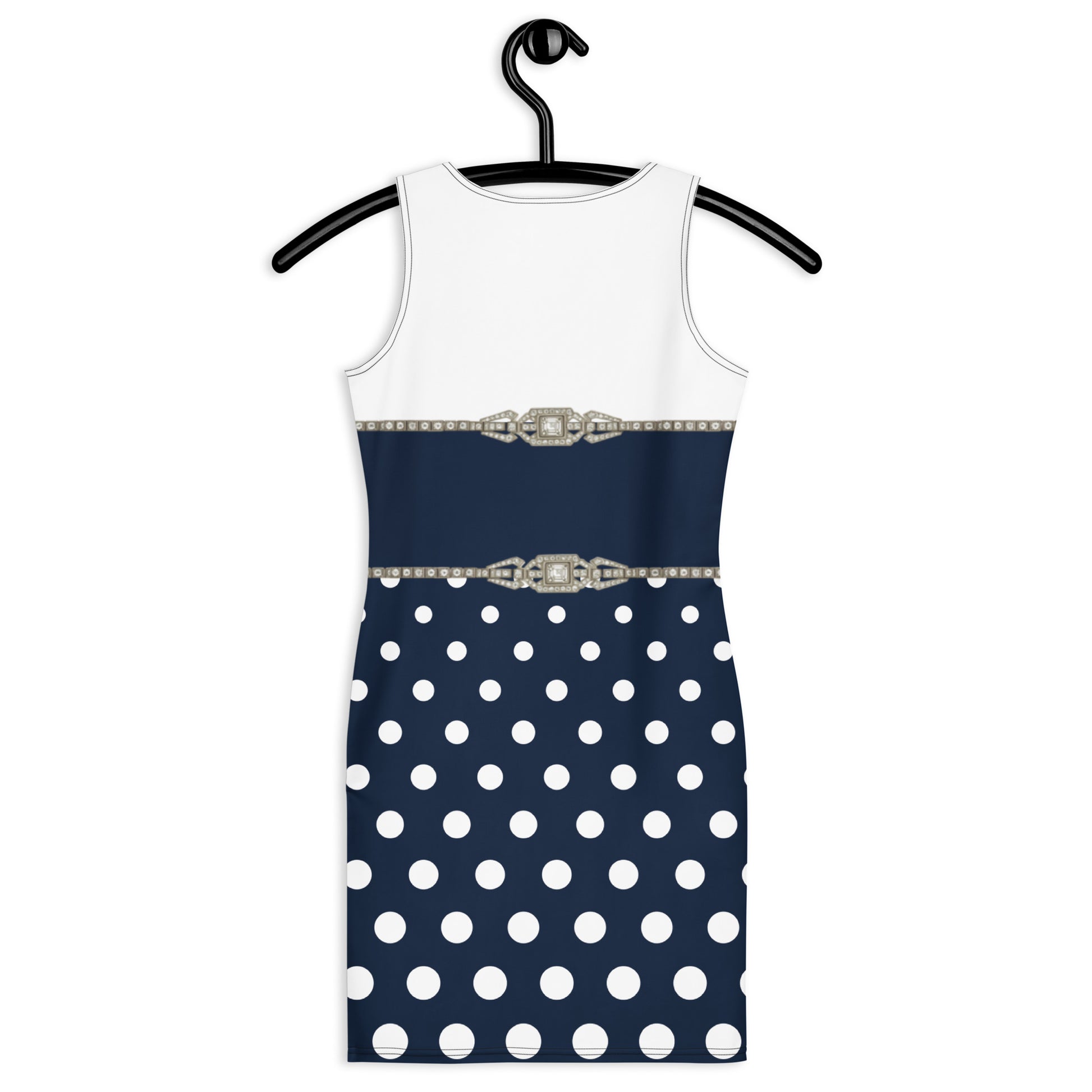 Geometric Rhinestone UPF50+ Bodycon Dress