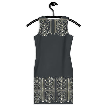 1920 Beaded Collar UPF 50+ Bodycon Dress