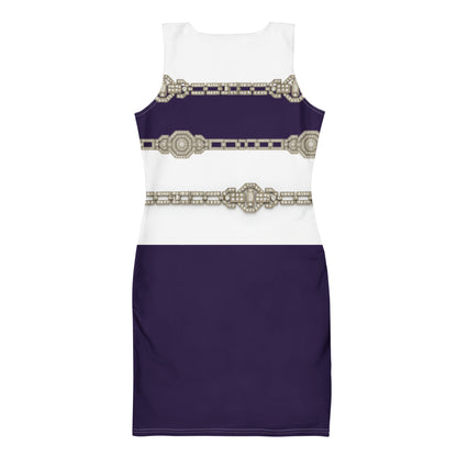 Silver Rhinestone UPF50+ Bodycon Dress