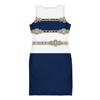 Silver Rhinestone UPF50+ Bodycon Dress