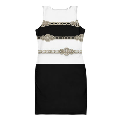 Silver Rhinestone UPF50+ Bodycon Dress