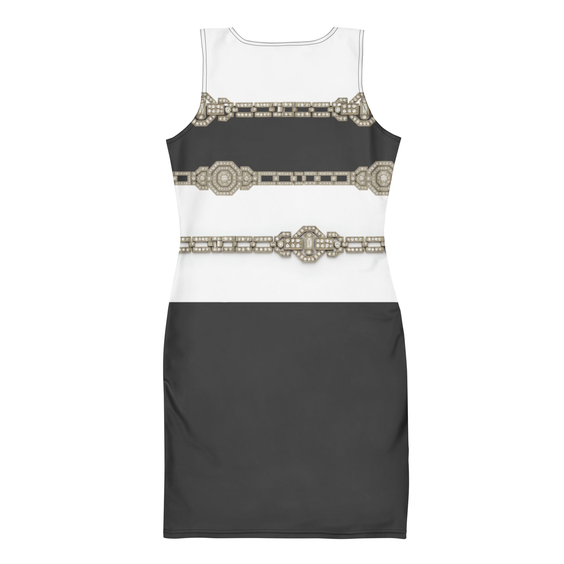 Silver Rhinestone UPF50+ Bodycon Dress