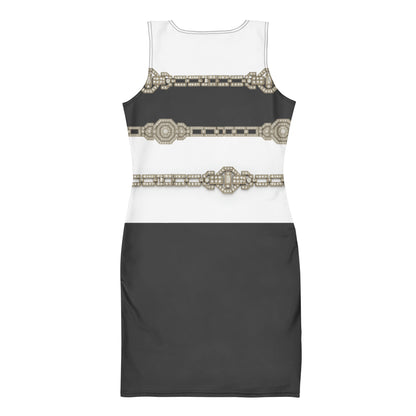 Silver Rhinestone UPF50+ Bodycon Dress