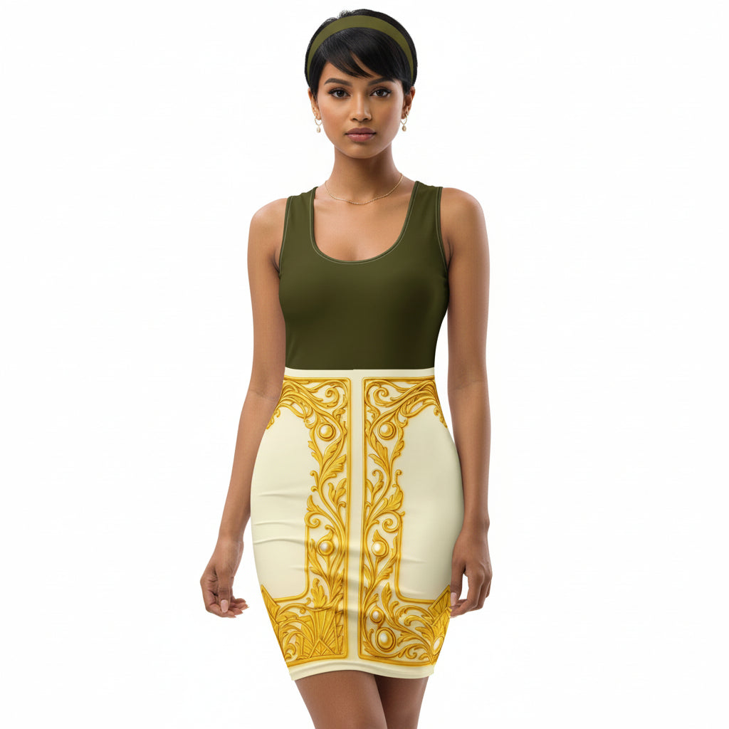 Baroque Wrap UPF50+ Bodycon Dress
