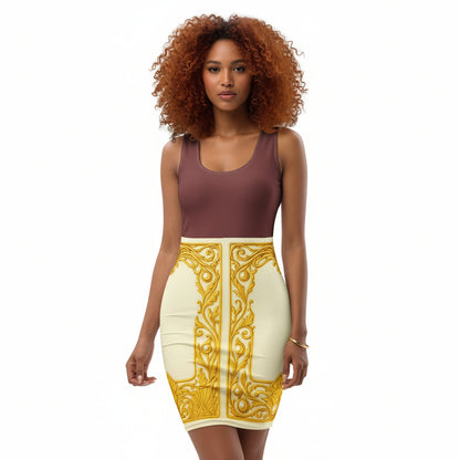 Baroque Wrap UPF50+ Bodycon Dress
