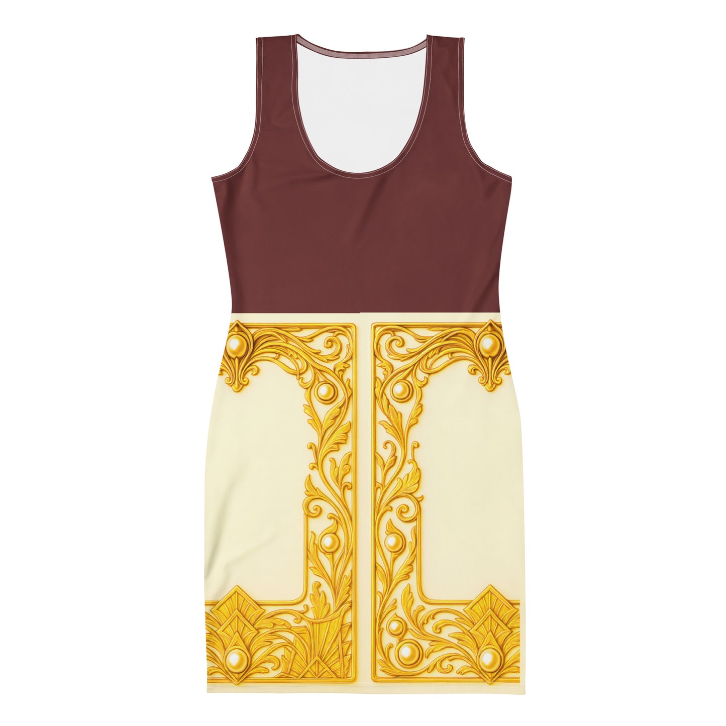 Baroque Wrap UPF50+ Bodycon Dress Auburn