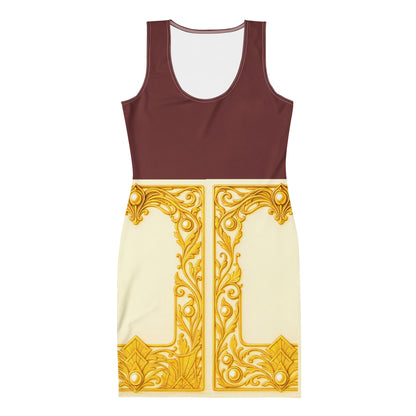 Baroque Wrap UPF50+ Bodycon Dress Auburn