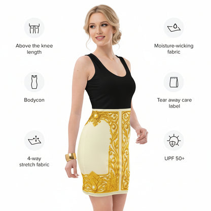 Baroque Wrap UPF50+ Bodycon Dress