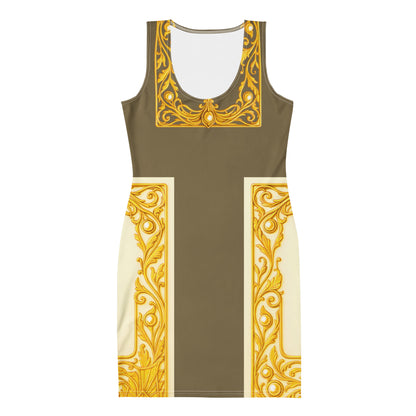 Baroque Royal UPF50+ Bodycon Dress Platinum