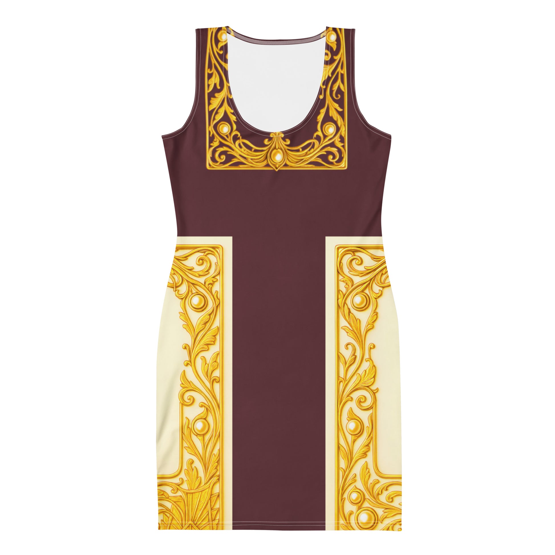 Baroque Royal UPF50+ Bodycon Dress Brown