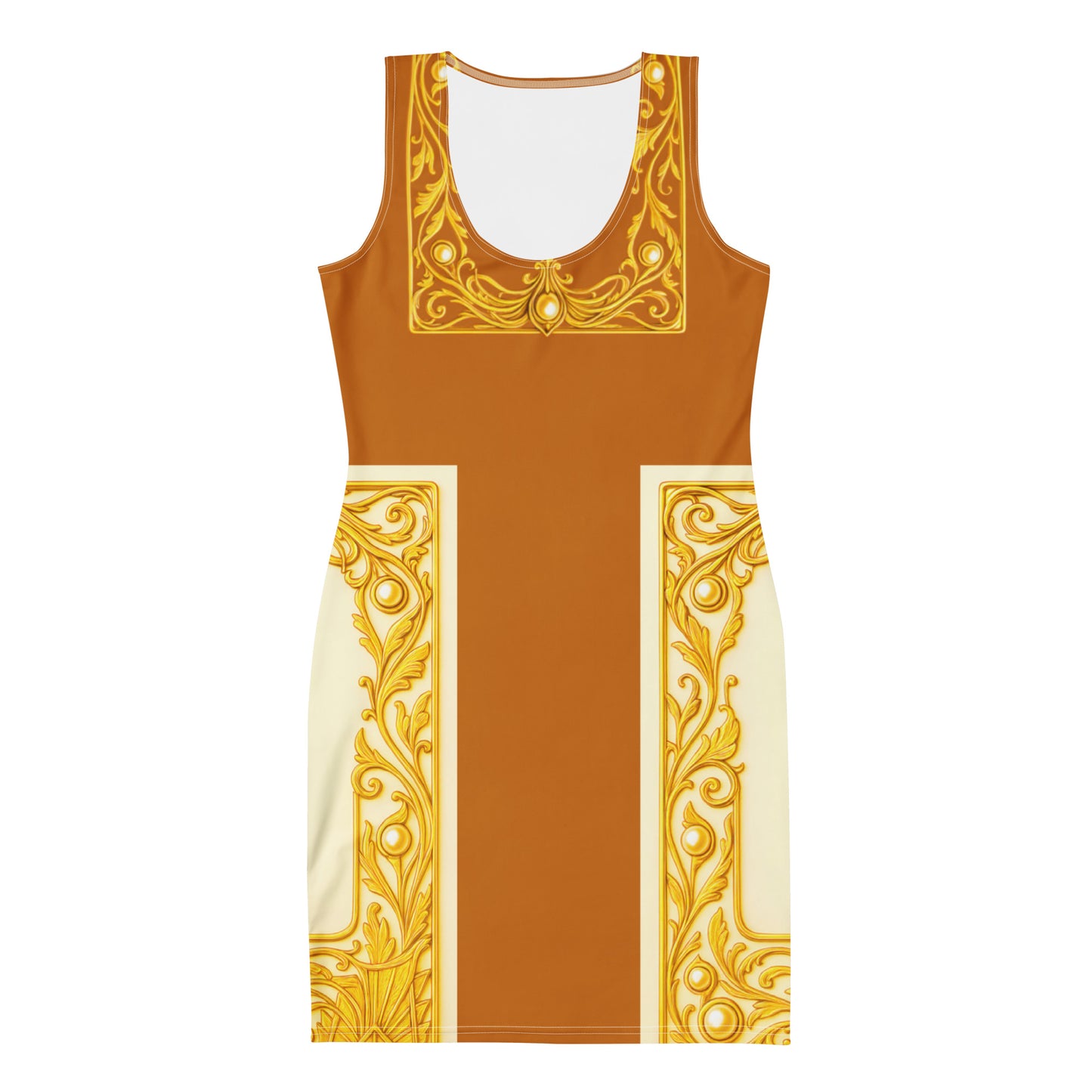 Baroque Royal UPF50+ Bodycon Dress Tenne XS