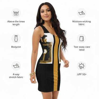 Pearl Perfume Bottle UPF 50+ Bodycon Dress