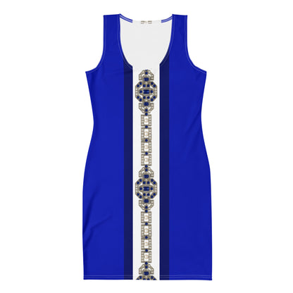 Sapphire Jewel Panel UPF50+ Bodycon Dress Indigo