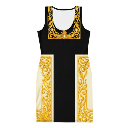 Baroque Royal UPF50+ Bodycon Dress Black