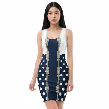 Vertical Rhinestone UPF50+ Bodycon Dress