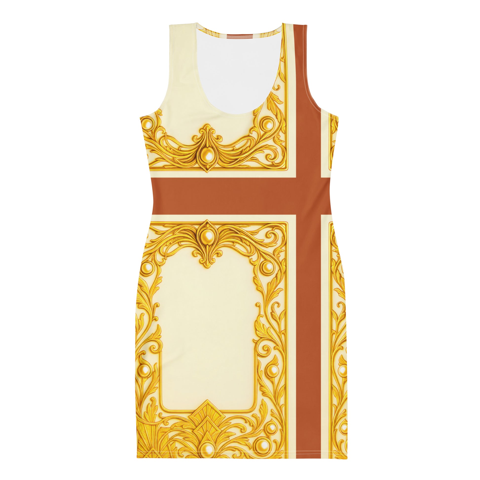 Baroque Panel UPF 50+ Bodycon Dress Tenne