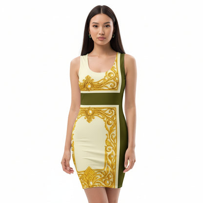 Baroque Panel UPF 50+ Bodycon Dress