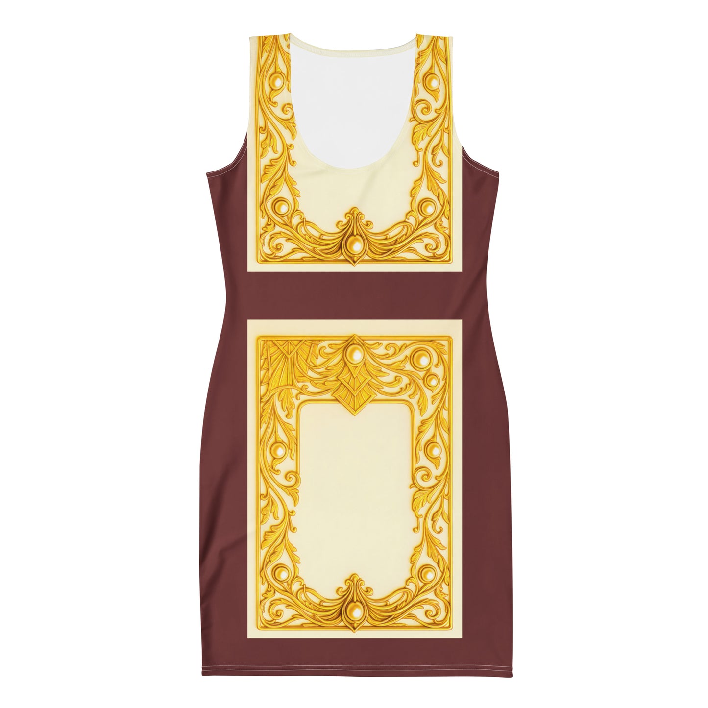 Baroque Frame UPF 50+ Bodycon Dress Auburn