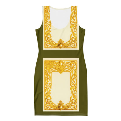 Baroque Frame UPF 50+ Bodycon Dress Olive