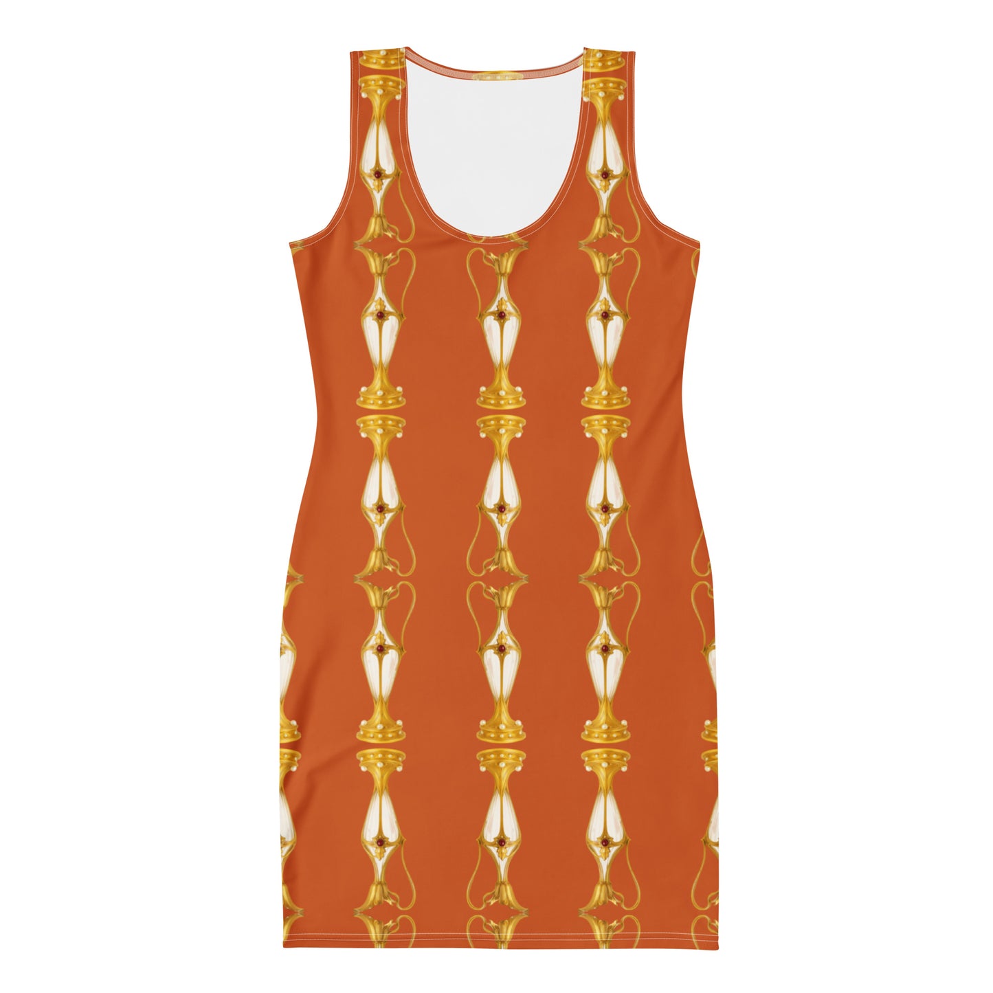 Gold Pitcher UPF 50+ Bodycon Dress Orange