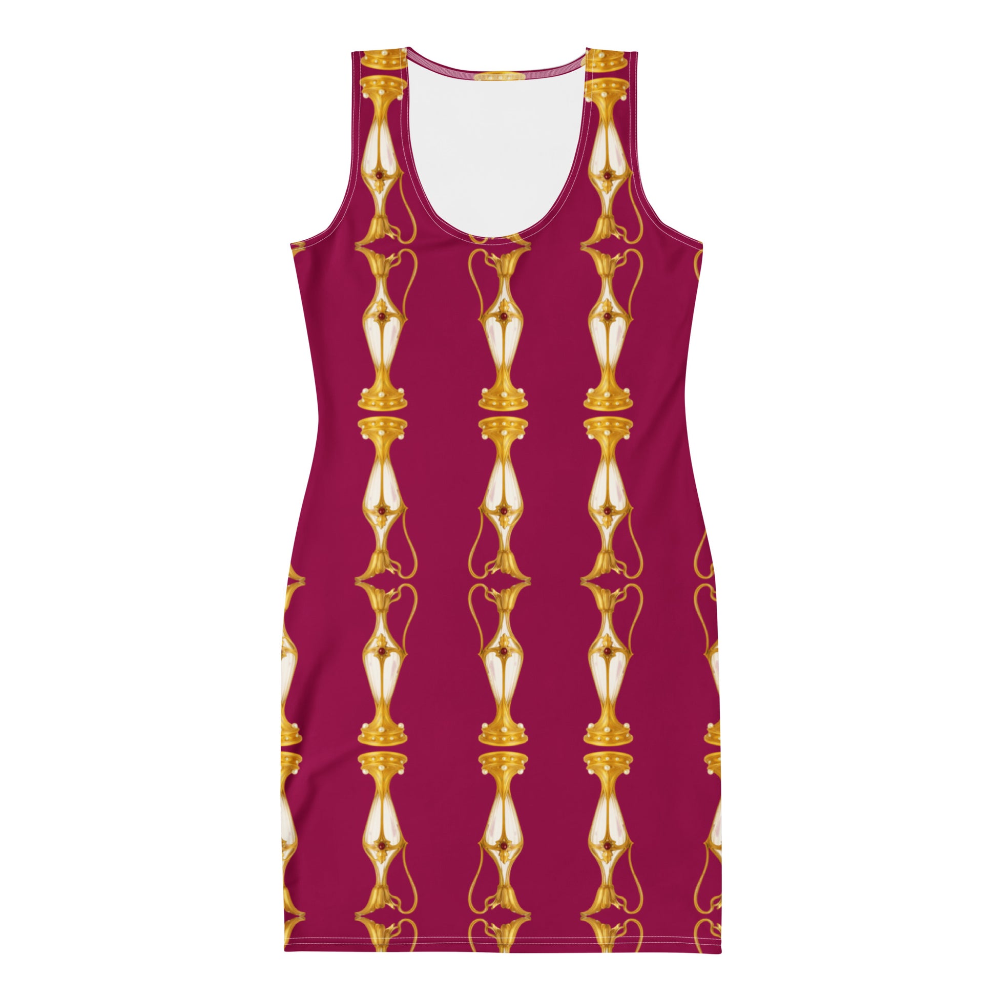 Gold Pitcher UPF 50+ Bodycon Dress Rasberry
