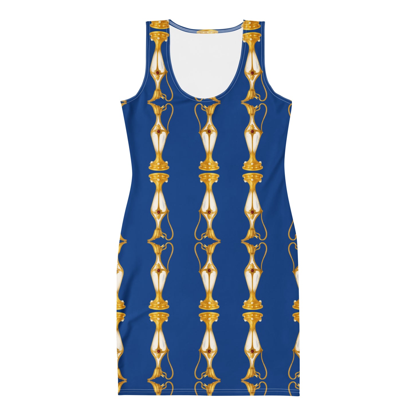 Gold Pitcher UPF 50+ Bodycon Dress Blue