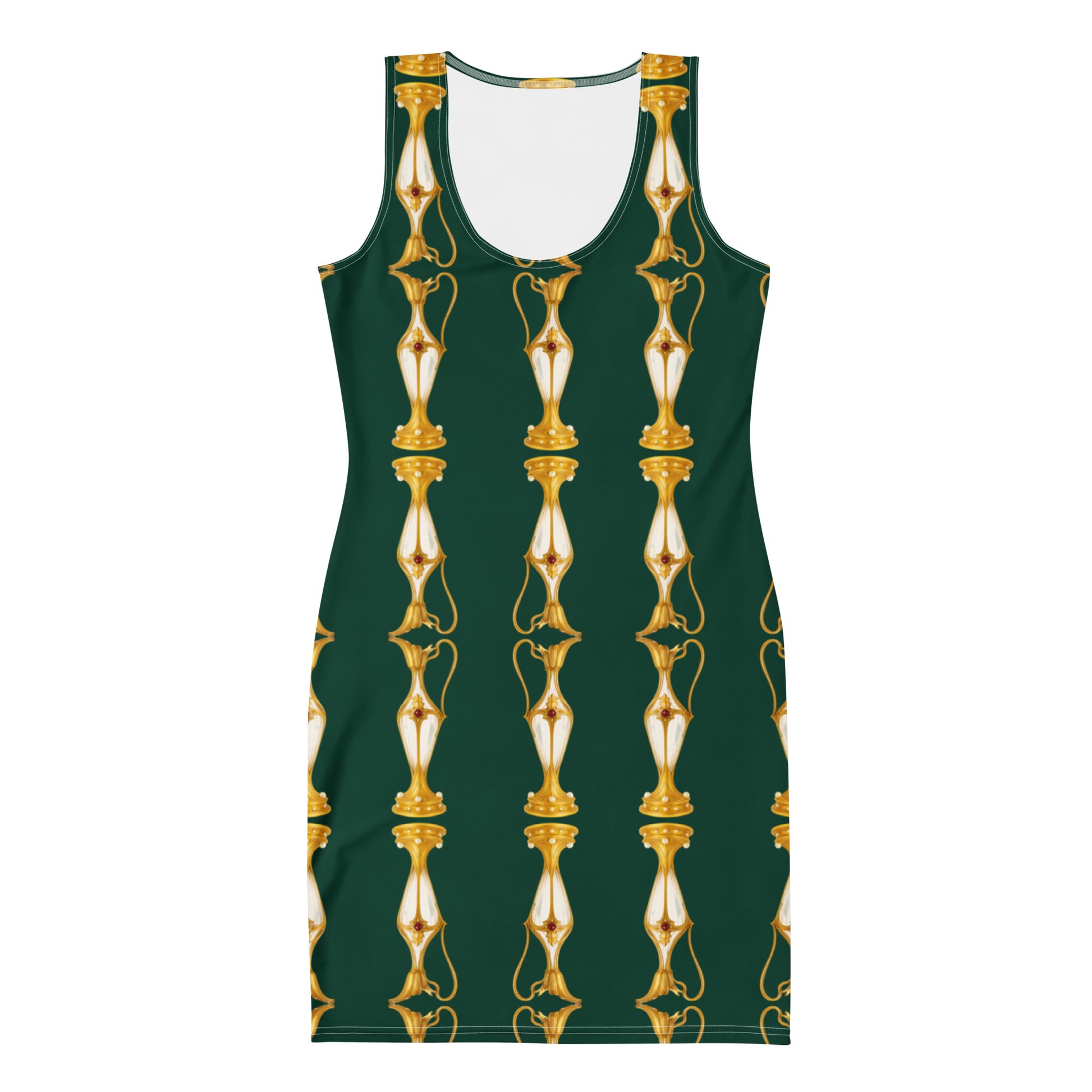 Gold Pitcher UPF 50+ Bodycon Dress Green