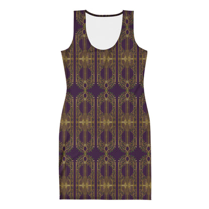 Floral Garden UPF 50+ Bodycon Dress Plum