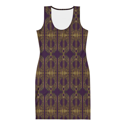Floral Garden UPF 50+ Bodycon Dress Plum