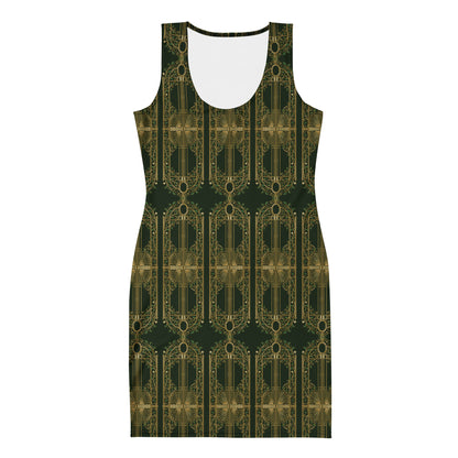 Floral Garden UPF 50+ Bodycon Dress Green