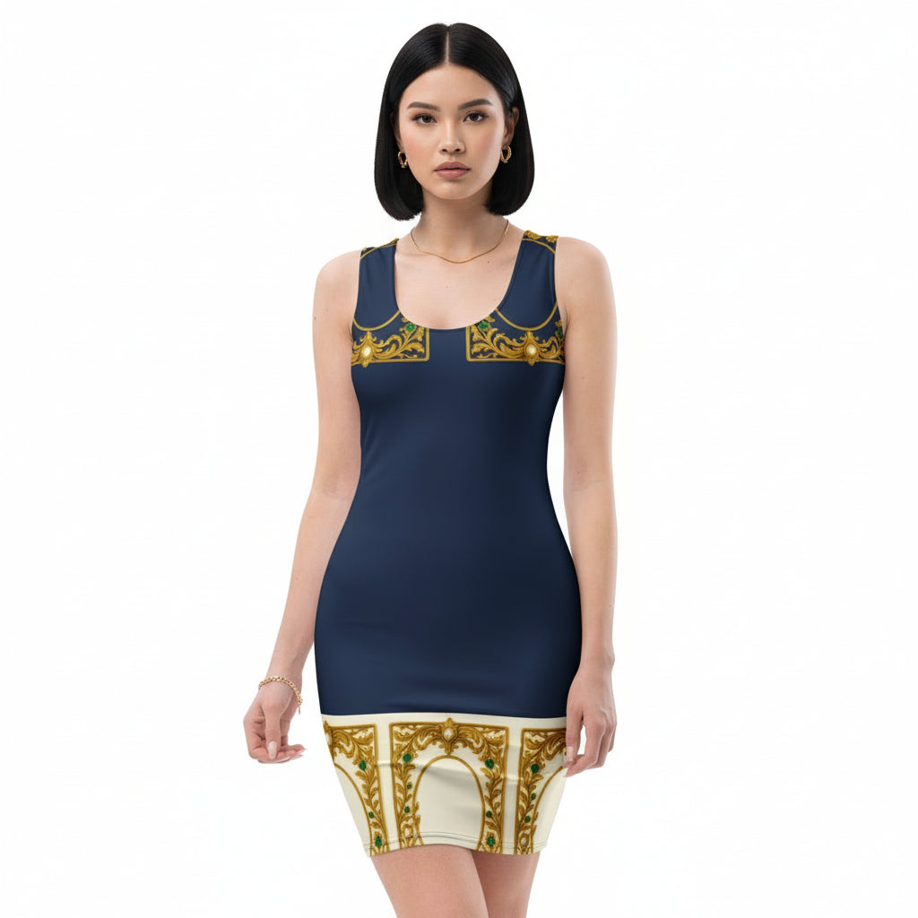 Gold Vine UPF 50+ Bodycon Dress